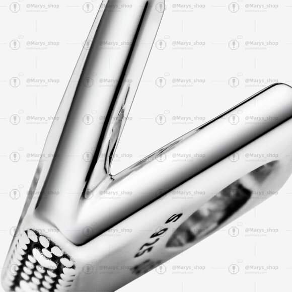 Pandora Letter V Alphabet Charm - Picture 3 of 6